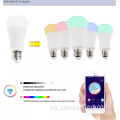 Para la bombilla LED RGB/RGBW controlada E27 controlada con iPhone con controlador WiFi